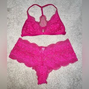 Victoria’s Secret Pink Lace Set
